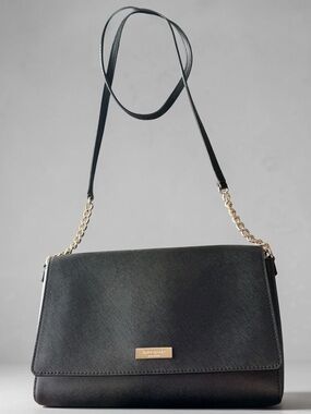 kate spade Black Crossbody Bag with Gold Chain Strap